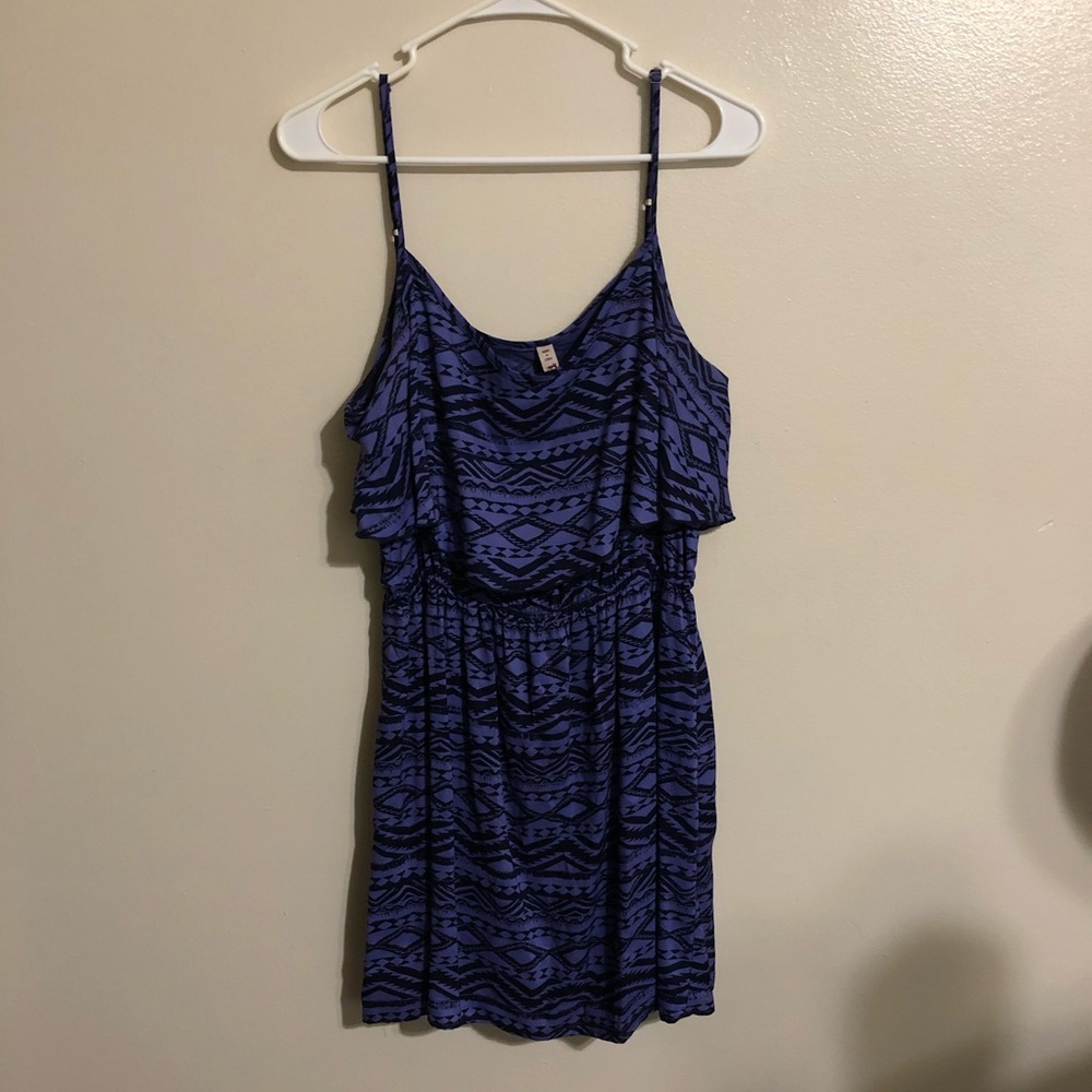 Blue & Black Dress